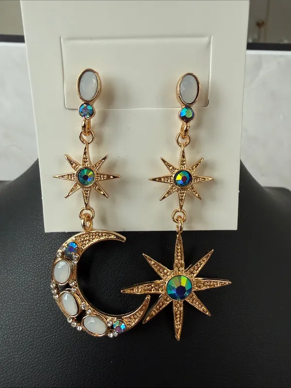 Betsey Johnson | Moon & Stars Celestial Drop Earrings - Image 2