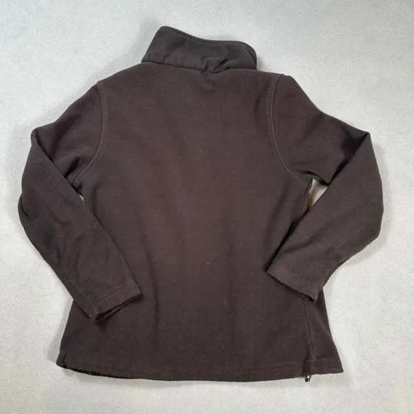 New Balance Women Fleece Jacket Quilted Shoulder Black Size M Running No Zipper - Image 2