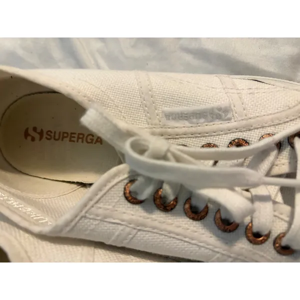 Superga 2750 Cotu Classic Sneakers White Canvas‎ EU 39 - Image 5