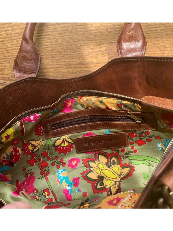 The Leather Store Bags Purse Brown Large Accessories Tote Everyday Casual - Image 3