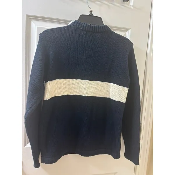 VTG Polo Jeans Co Ralph Lauren Sweater Womens SMALL Flag Knit Fits Small - Image 9