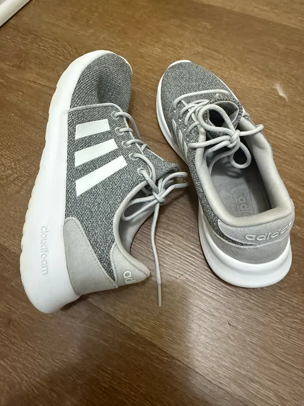 Adidas Cloudfoam Grey Athletic Running Shoes Womens Size 7 - Image 5