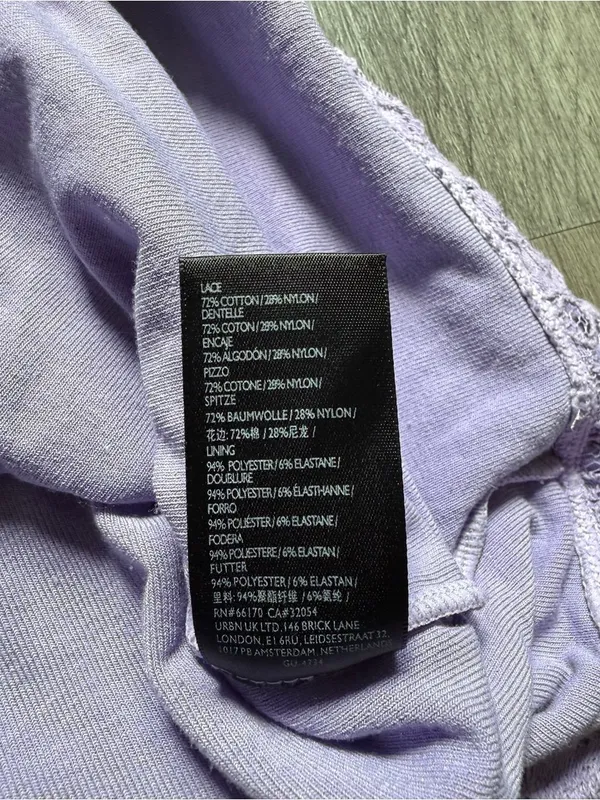 Urban Outfitters Adelaide Lace Mini Dress Lilac Purple Large Stretch - Image 6