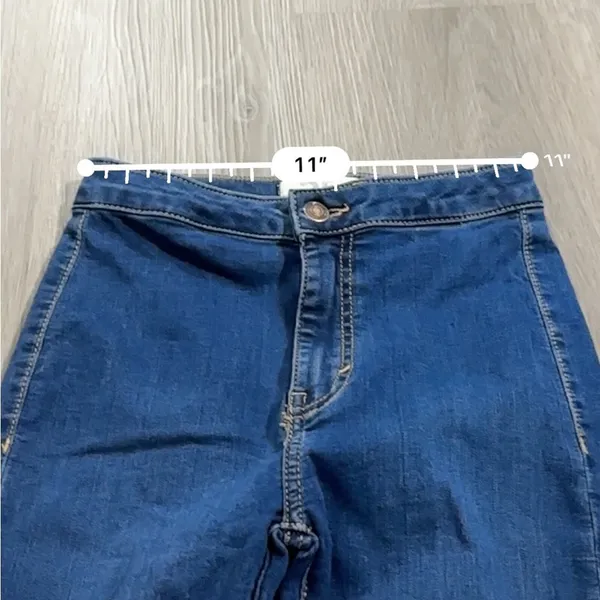 Free People We The Free Riley Skinny Jeans Women's 25‎ Dark Wash Split Hem Mid - Image 10