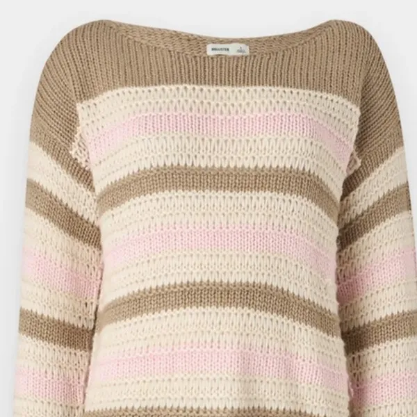 Hollister Co. Slouchy Off-the-Shoulder sweater striped size S - Image 6