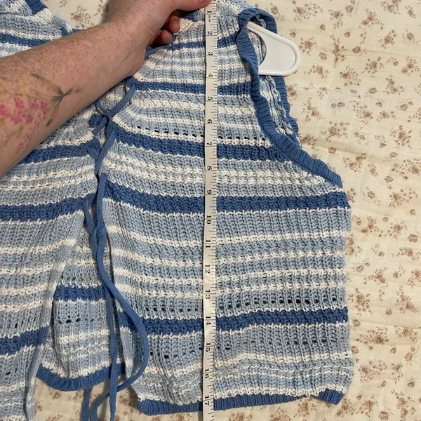 Altar'd State Blue and White Striped Top - Image 5