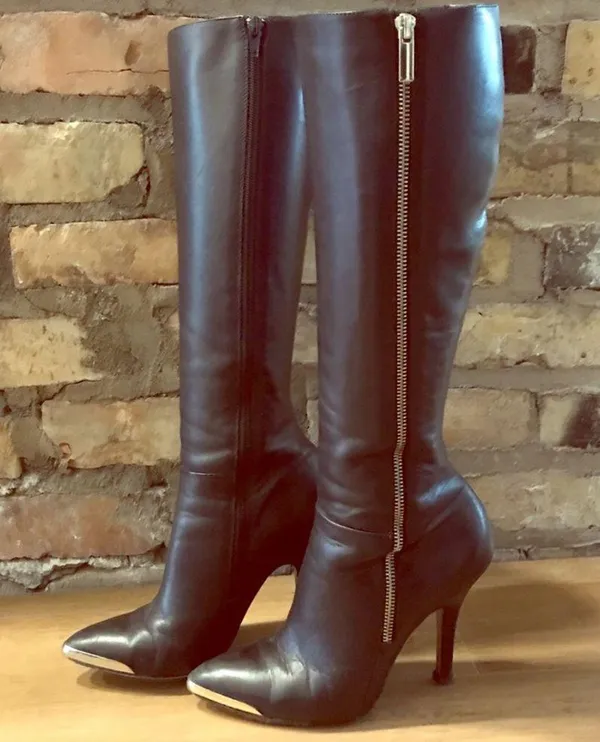 Saks Fifth Avenue New Leather Boots - Image 5