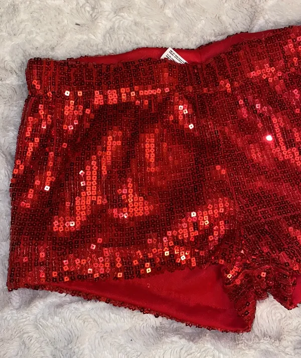 Sequin Shorts Red - Image 3