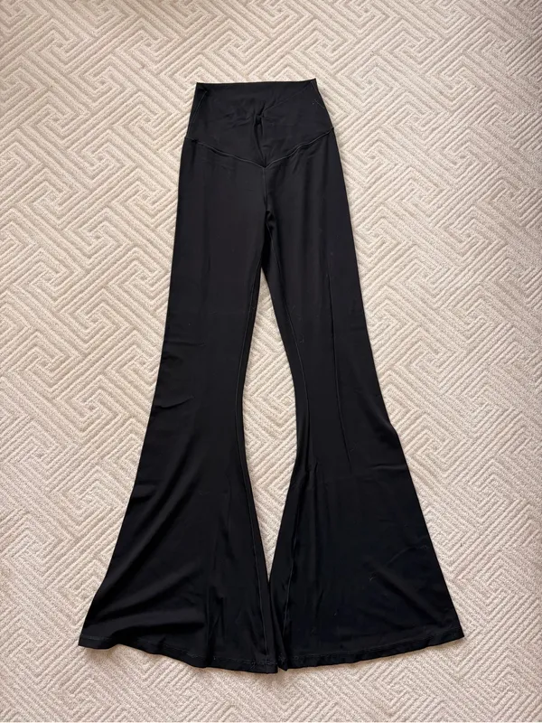 Aerie Offline Real Me High Waisted Crossover Super Flare Legging Black - Image 6