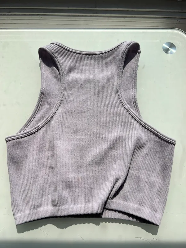 SheIn Purple Ribbed Tank - Image 4