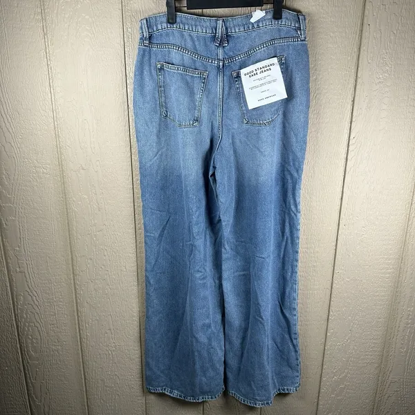 NEW Good American Standard Ease Jeans Mid Rise Relaxed Wide Leg 8/29 34" Inseam - Image 3
