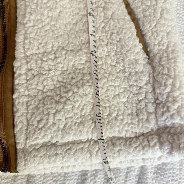 Abercrombie & Fitch Soft Women's White Full Zip Sherpa Fleece Jacket Sz XS - Image 6