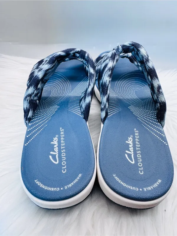 Clarks Cloudsteppers Arla Coast Slide Sandals – Blue – Women’s 8.5 - Image 6
