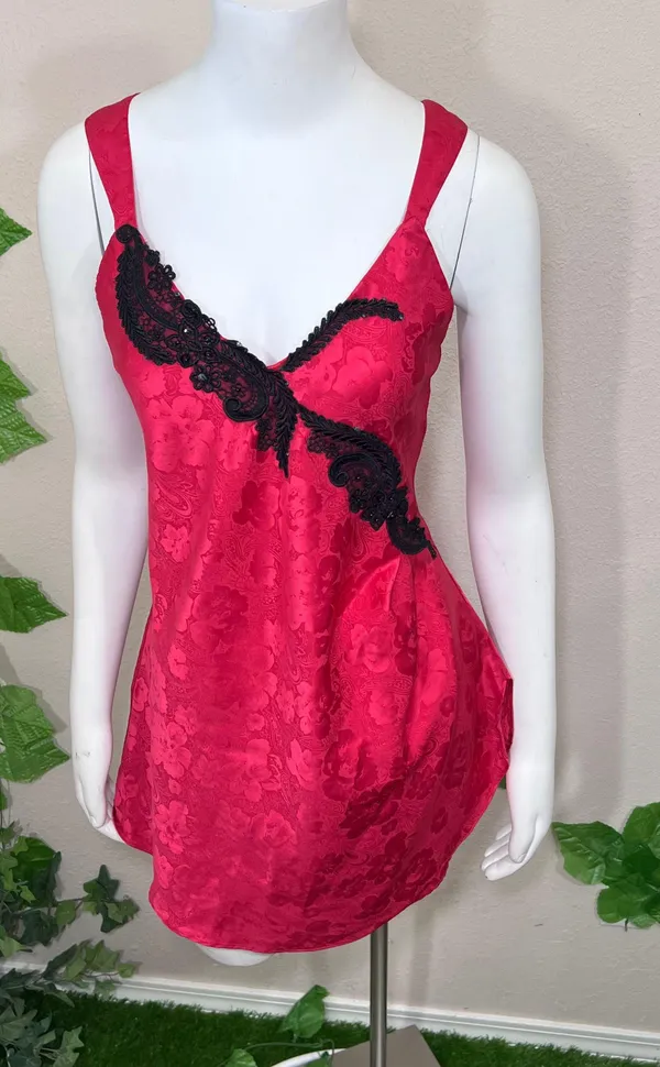 Victoria Secret Pink Lace Gold Label Vintage Rare Night Dress Slip - Image 4