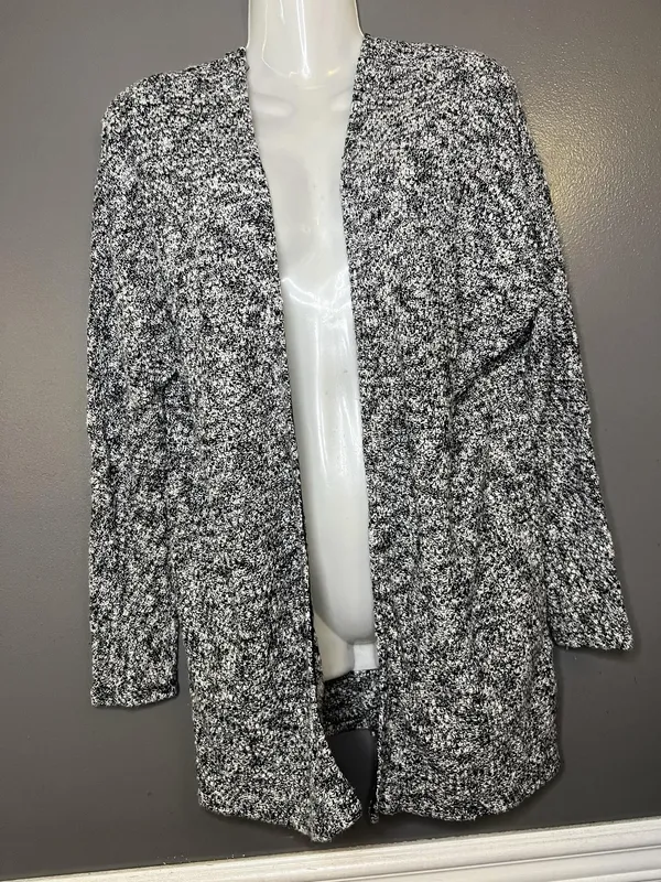 American Eagle Outfitters Cardigan Sweater Womens Small Gray V Neck Open Front - Image 2