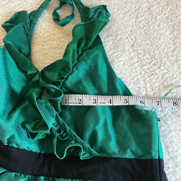 Tibi‎ Ruffle Halter Wrap Dress Green Size 6 - Image 11