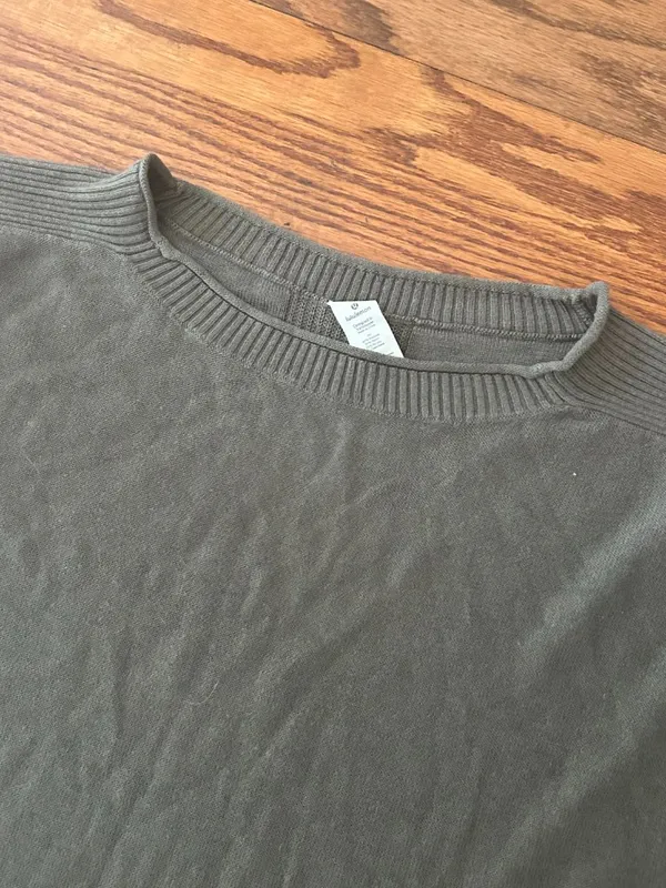 Lululemon Be At East Cashmere Blend Short Sleeve High Low Sweater Size OS - Image 5
