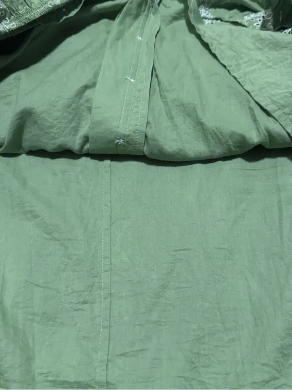 J. Jill Sleeveless Sage Green Button-Front Tiered Maxi Dress - Image 5