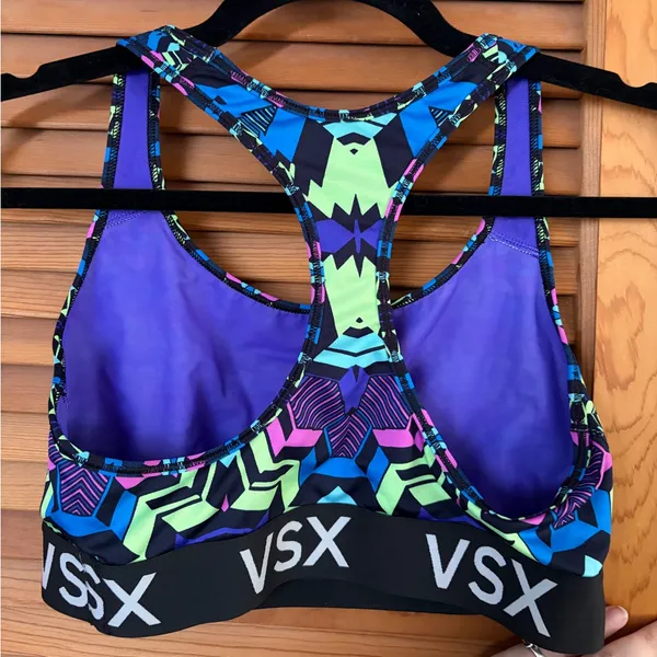 Victoria's Secret VSX The Player Racerback Sport Bra multicolor Sz L - Image 2