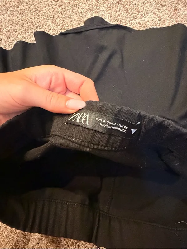 Zara Black Flared Skort - Image 3