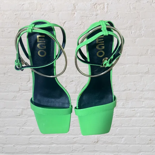 EGO Vibrant Green Strappy Heels NWT - Image 2