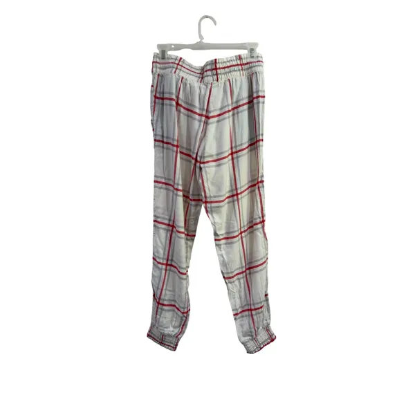Aerie Women Red Gray Plaid Pajama Jogger Pants Sleepwear 4216-125 Small NEW - Image 2