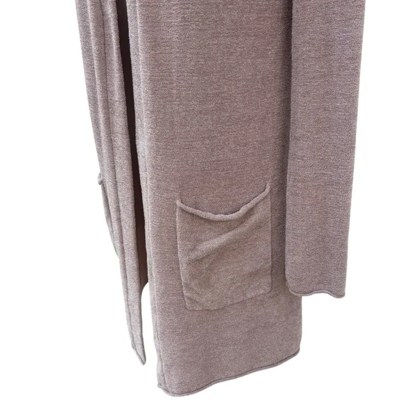 Barefoot Dreams‎ Santa Monica Long Cardigan CozyChic Ultra Lite Sz XS Mauve - Image 3