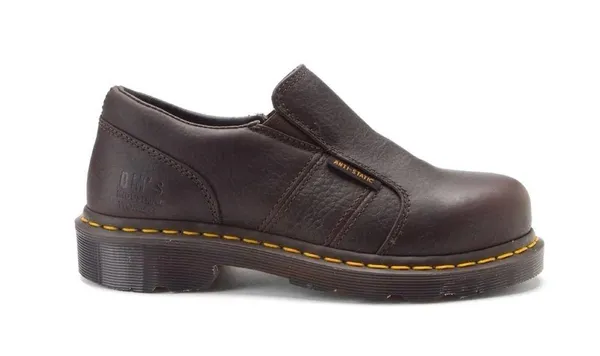 Dr Martens • Resistor ST slip on loafer chunky platform industrial brown leather - Image 2