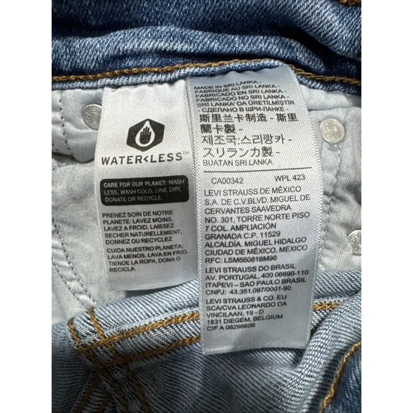 Levi's Wedgie Straight Jeans Button Fly High Rise Blue Denim Womens 27 Casual - Image 5