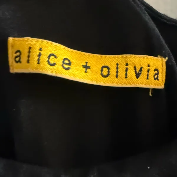 Alice + Olivia Black Bodycon Mini Dress Scoop Neck Sleeveless‎ Size 4 - Image 5