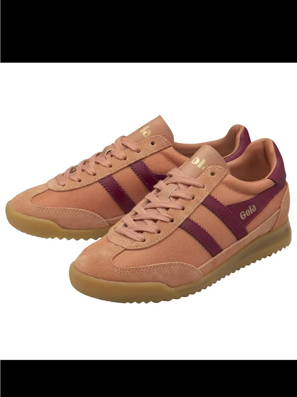 NEW Gola Harrier Trainer in Peach and Burgundy - Image 4