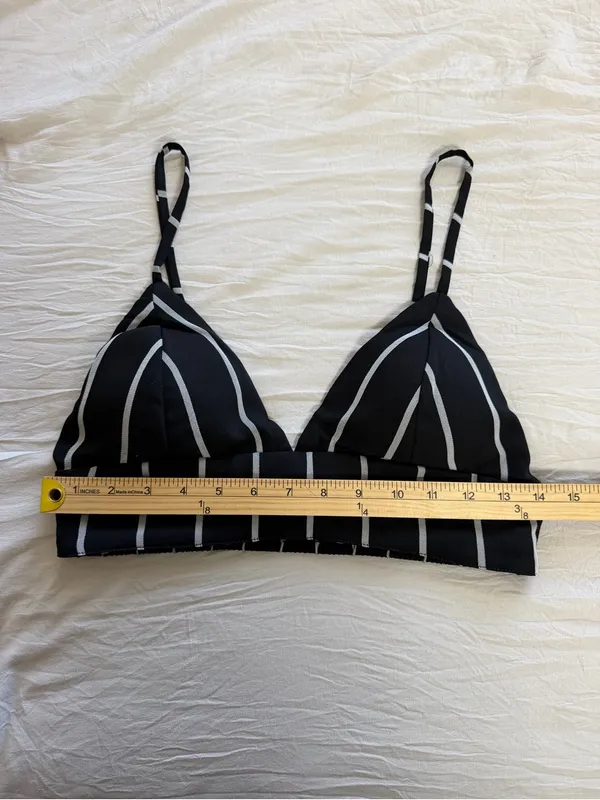New Era Black and White Striped‎ Bralette - Image 4