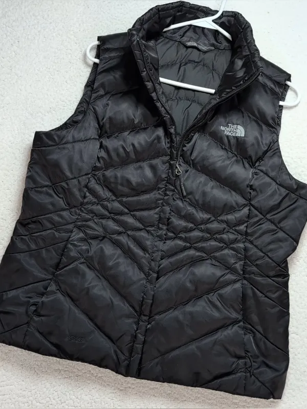 The North Face Aconcagua 550 Goose Down Puffer Vest Women’s Sz Lg Black Full Zip - Image 2