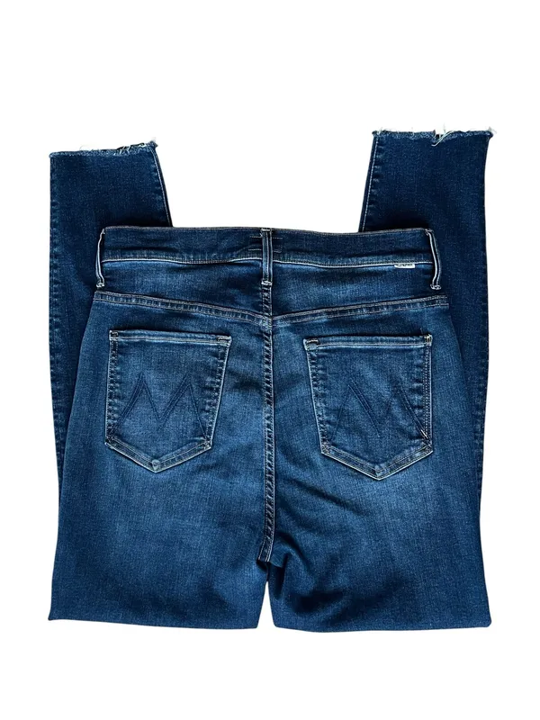 MOTHER Denim Women’s High Waisted Rail Ankle Fray Crop Jeans High Fidelity Wash - Image 10