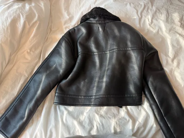 Revolve Superdown Lucinda Faux Leather Teddy Black Jacket  - Image 5