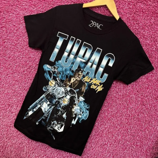 Tupac All Eyes on Me Motorcycle Rap tee size XS - Image 3