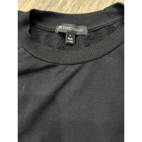 Beyond Yoga Women’s Small Black Pullover Sweatshirt Modal Blend Athleisure Cozy - Image 2