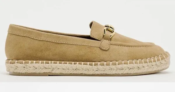 New Zara Espadrille Suede Ornament Loafer Slip On Eu 40 Us 9 - Image 4