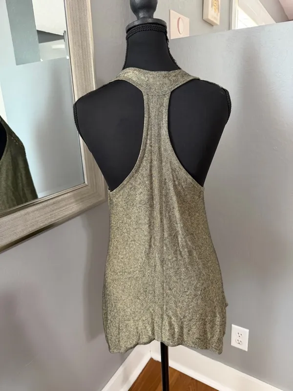 VTG Cache Beaded Y2K Boho Handkerchief Knit Tank Top Size XS. - Image 5