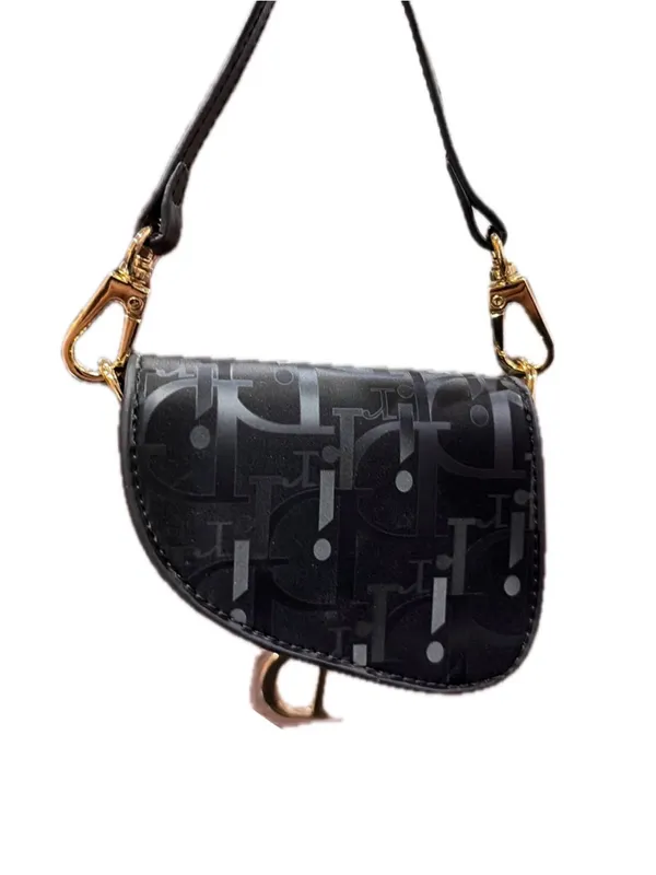 Source Unknown NWOT Mini Black D Monogram Saddle Style Fashion Purse/Keychain - Image 4