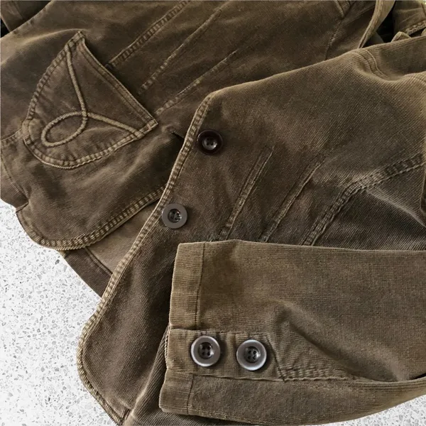 Ambition Brown Corduroy Blazer Size L - Image 8