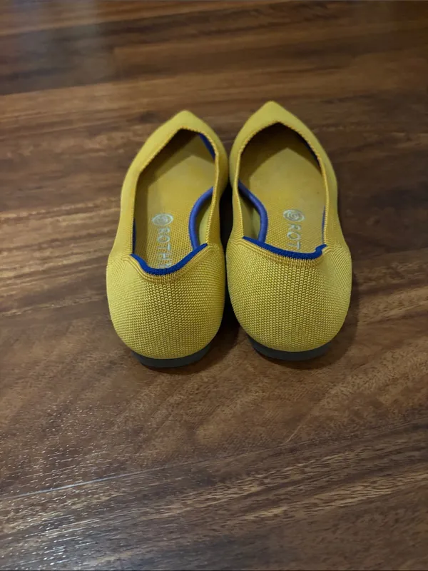 ROTHY’S The Point Flat Shoes in Marigold Yellow - Image 3