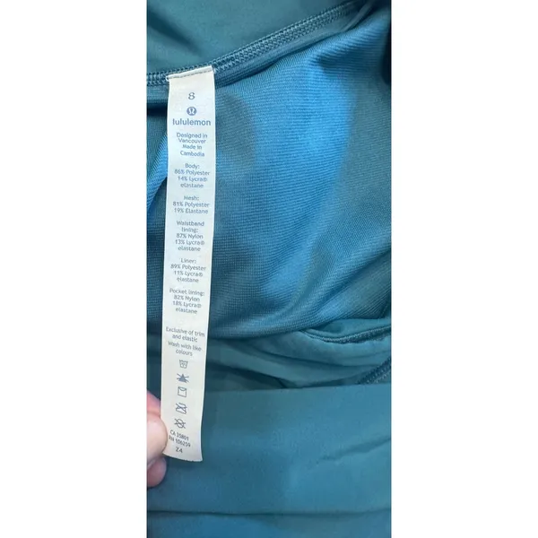 Lululemon Play Off The Pleats Short Size 8 Teal Blue Athletic Running Shorts - Image 4