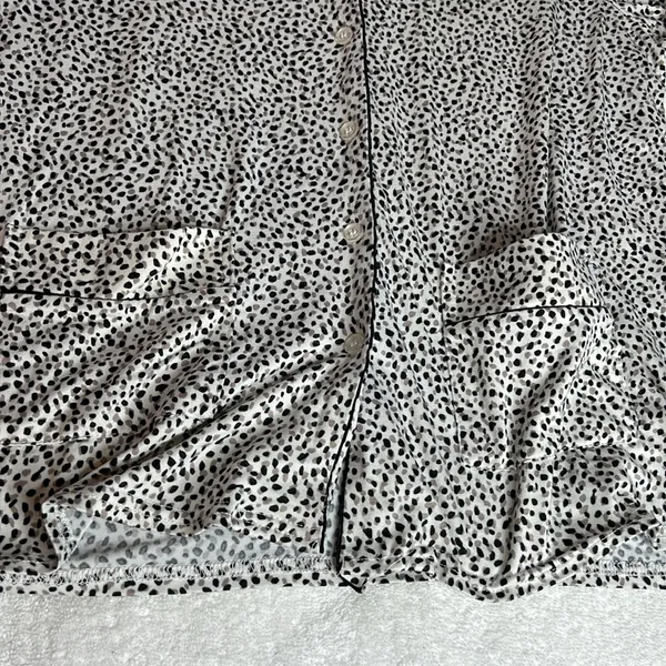 Nine West multi color Print Pajamas Jogger Pants Women White L Loungewear Soft - Image 4