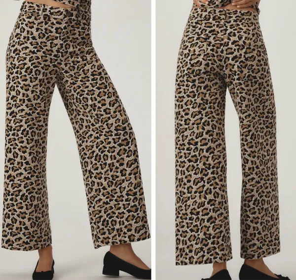 Anthropologie Maeve The Ettie Knit High-Rise Crop Wide-Leg Pants, Size 25 - Image 2