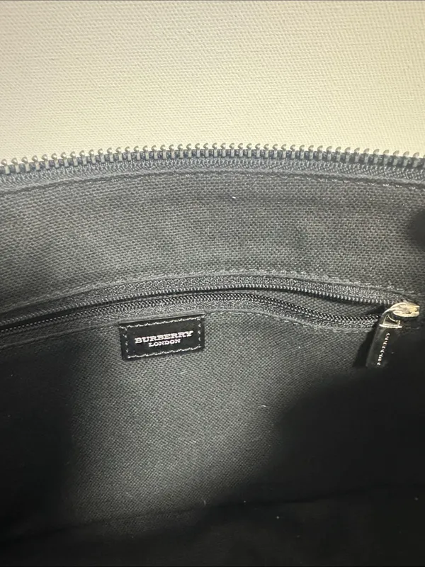 Burberry Suede Nova Check Vintage Shoulder Bag Leather Luxury Classy - Image 12