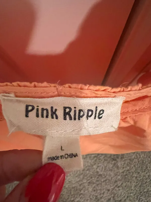 Pink Ripple Orange Puffy Sleep Top (cropped) - Image 2
