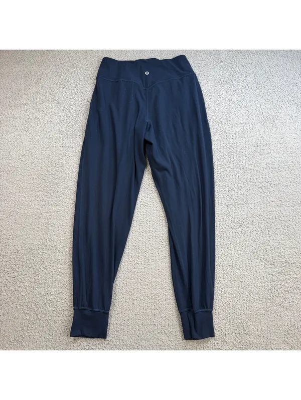 Lululemon High-Rise Cuffed Jogger Leggings Navy Women's 8 Athletic Yoga Pants - Image 2