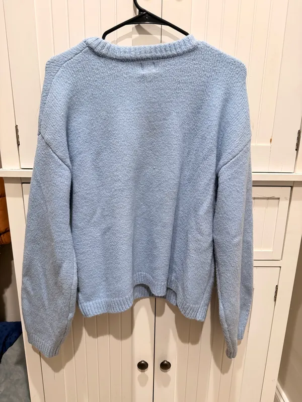 New Day Light Blue Bow Sweater - Image 3