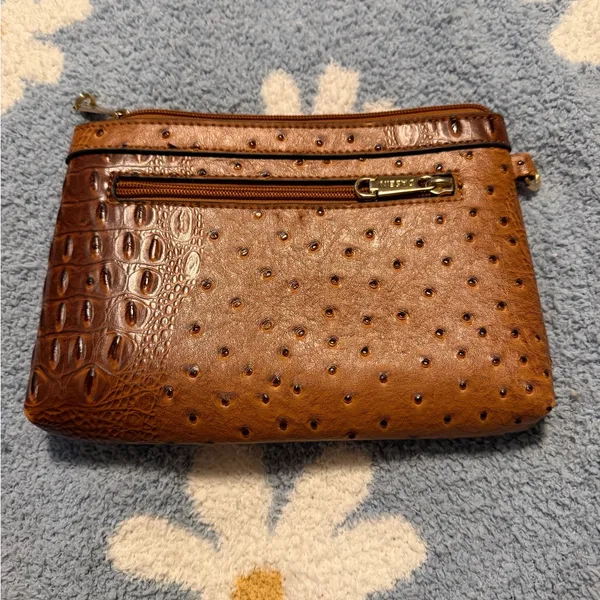 Brown Textured Clutch - Image 2